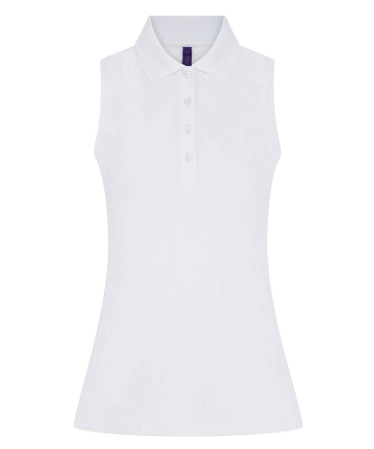 Henbury Women’s sleeveless Coolplus® polo shirt White