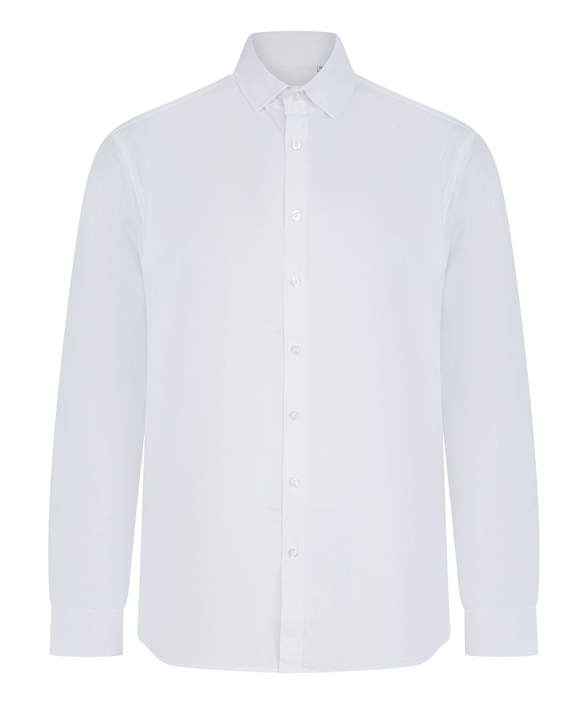 Henbury Long sleeve ‘cotton-feel’ Coolplus® shirt White