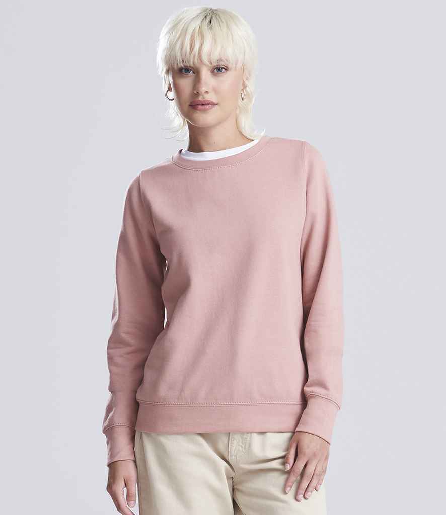 Just Hoods AWDis Ladies Sweatshirt Dusty Pink