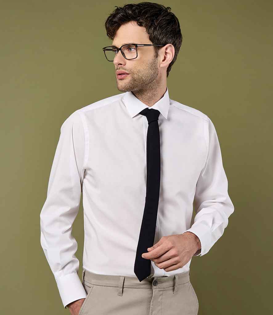 Kustom Kit Long Sleeve Tailored Business Shirt