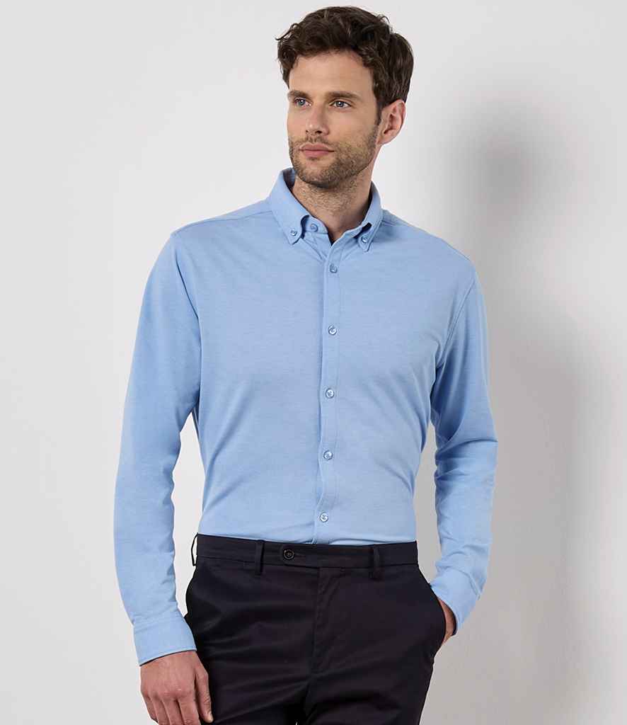Kustom Kit Long Sleeve Superwash® 60°C Piqué Shirt
