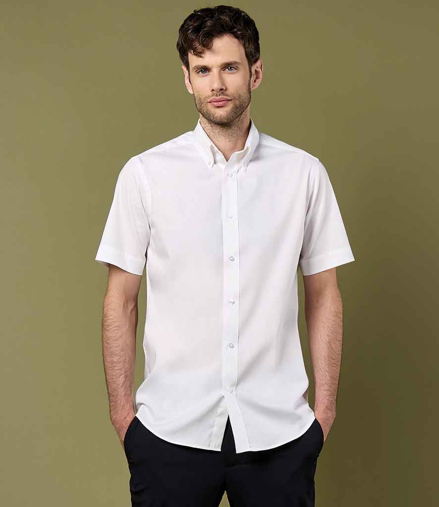 Kustom Kit Premium Short Sleeve Tailored Oxford Shirt