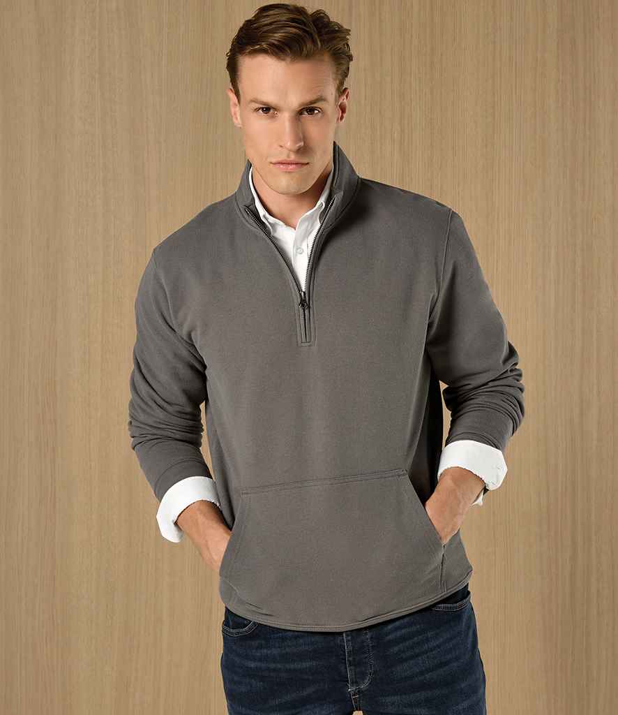 Kustom Kit Regular Fit 1/4 Zip Piqué Sweatshirt
