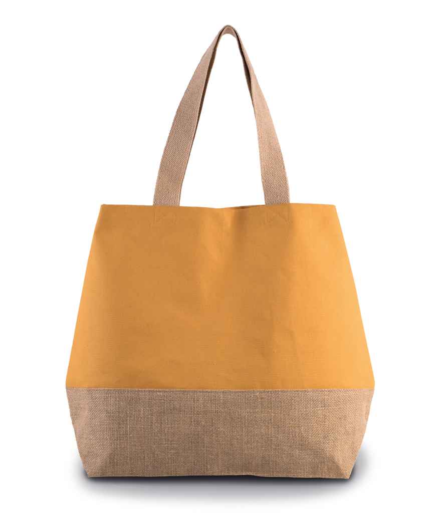 Kimood Kimood Canvas & Jute Shopper Cumin Yellow/Natural