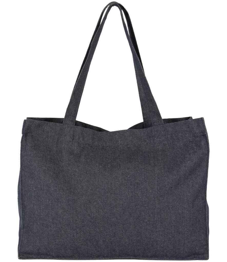 Kimood Kimood Large Recycled Cotton Denim Look Shopping Bag
