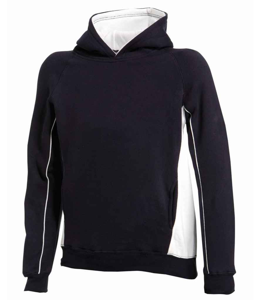 Finden & Hales Finden + Hales Kids Contrast Hooded Sweatshirt Navy/White