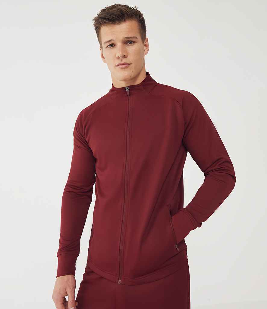 Finden & Hales Finden + Hales Knitted Tracksuit Top Burgundy/Burgundy