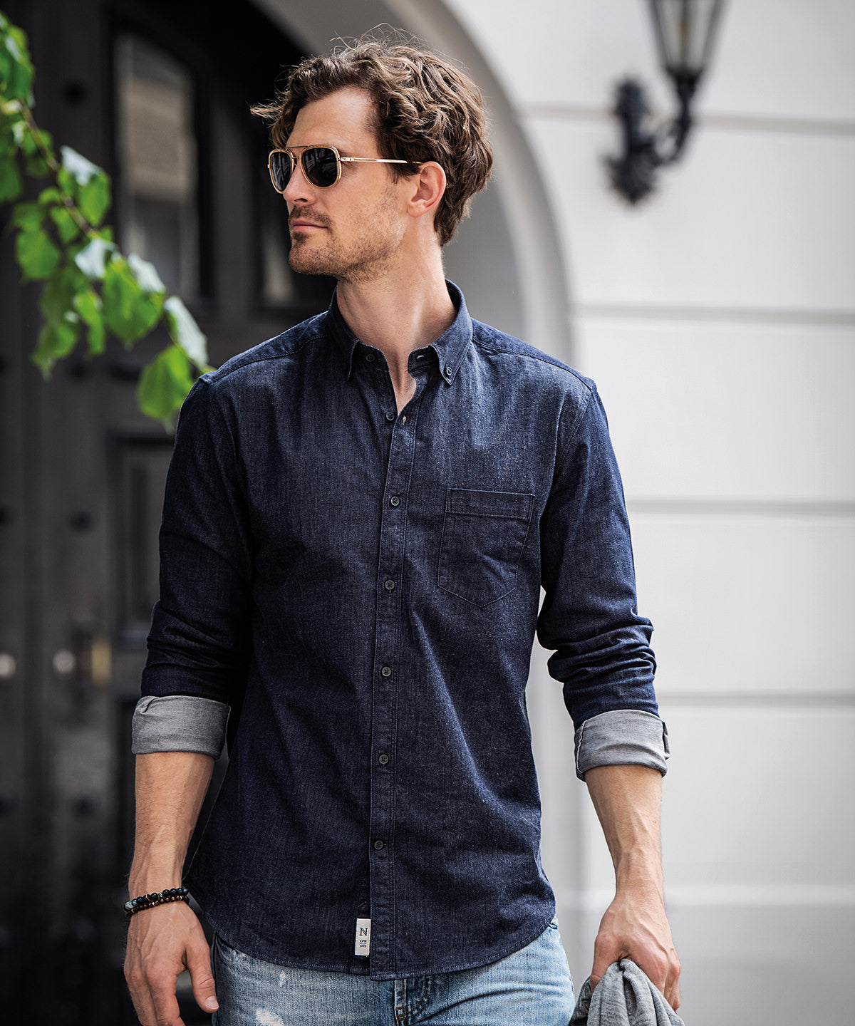 Nimbus Torrance slim fit – raw and stylish denim shirt Indigo Blue