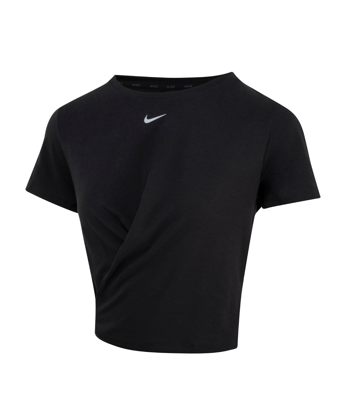 Nike Women’s Nike One Luxe Dri-FIT short sleeve standard twist top Black/Reflective Silver