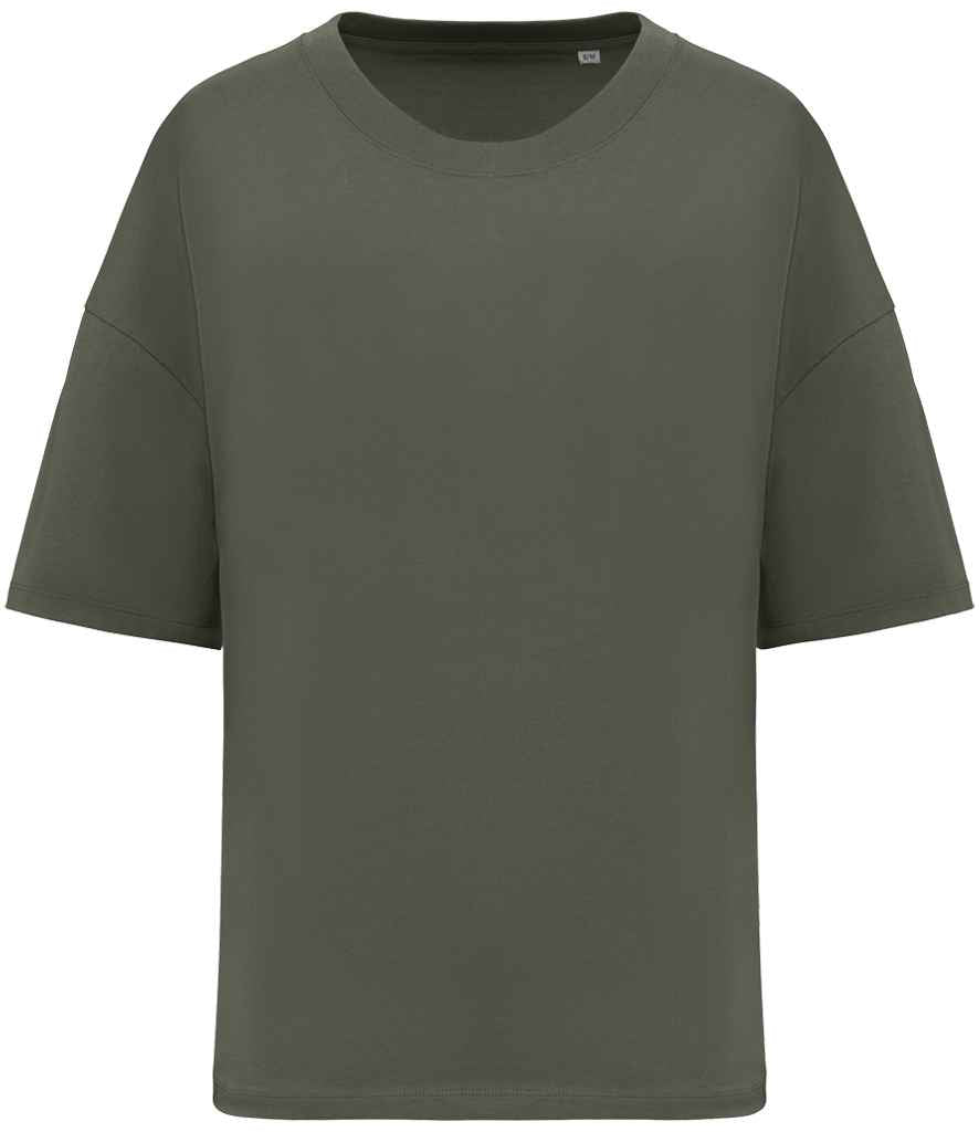 Native Spirit Ladies Oversized T-Shirt - Organic Khaki