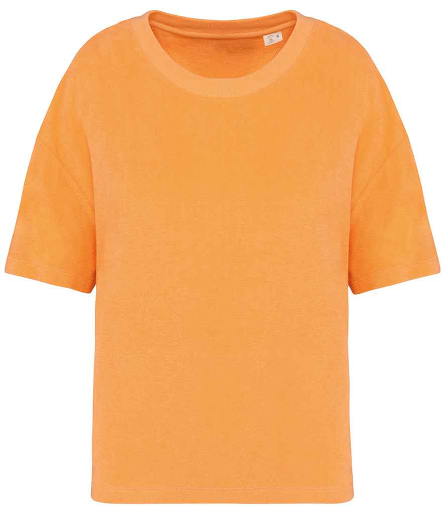 Native Spirit Ladies Terry Towel T-Shirt - Apricot