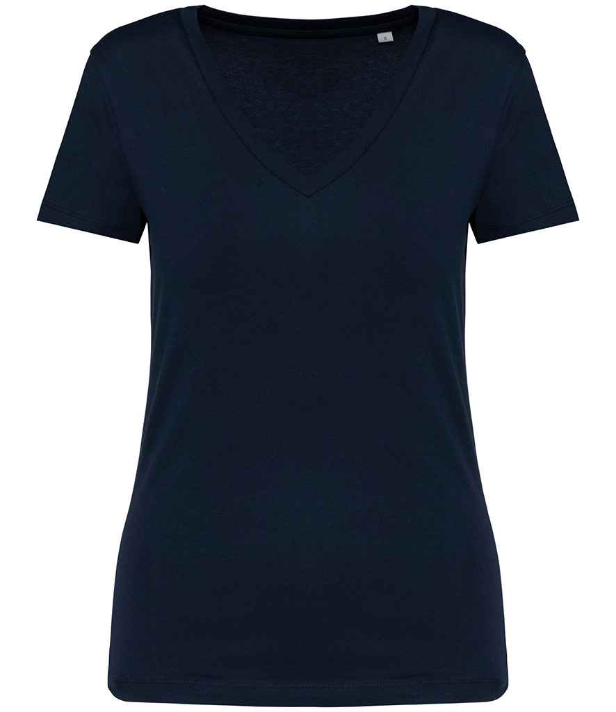 Native Spirit Ladies V Neck T-Shirt - Navy