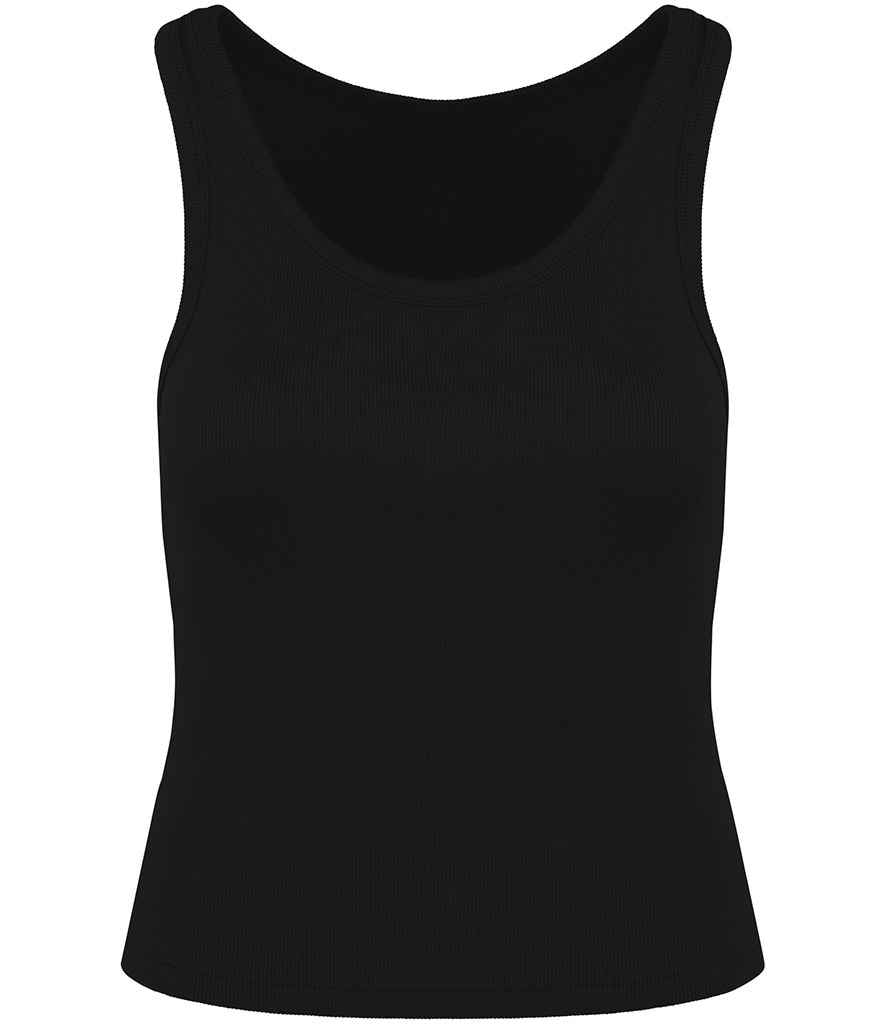 Native Spirit Ladies Ribbed Tank Top - Black