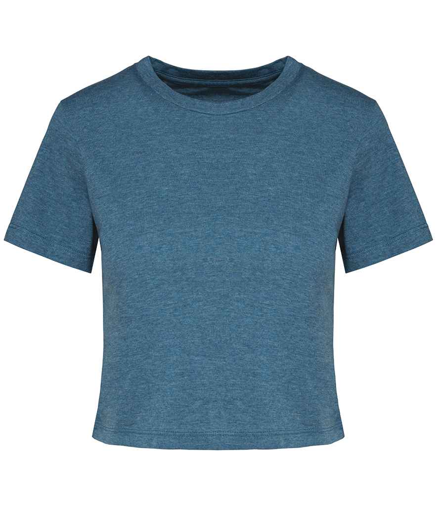 Proact Ladies Triblend Crop Top - Duck Blue Heather