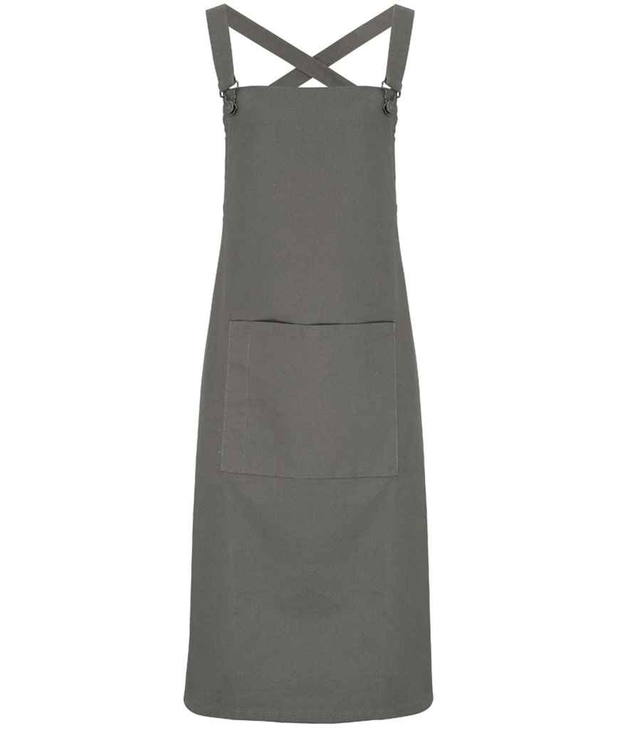 Premier Premier Cross Back Barista Bib Apron Dark Grey