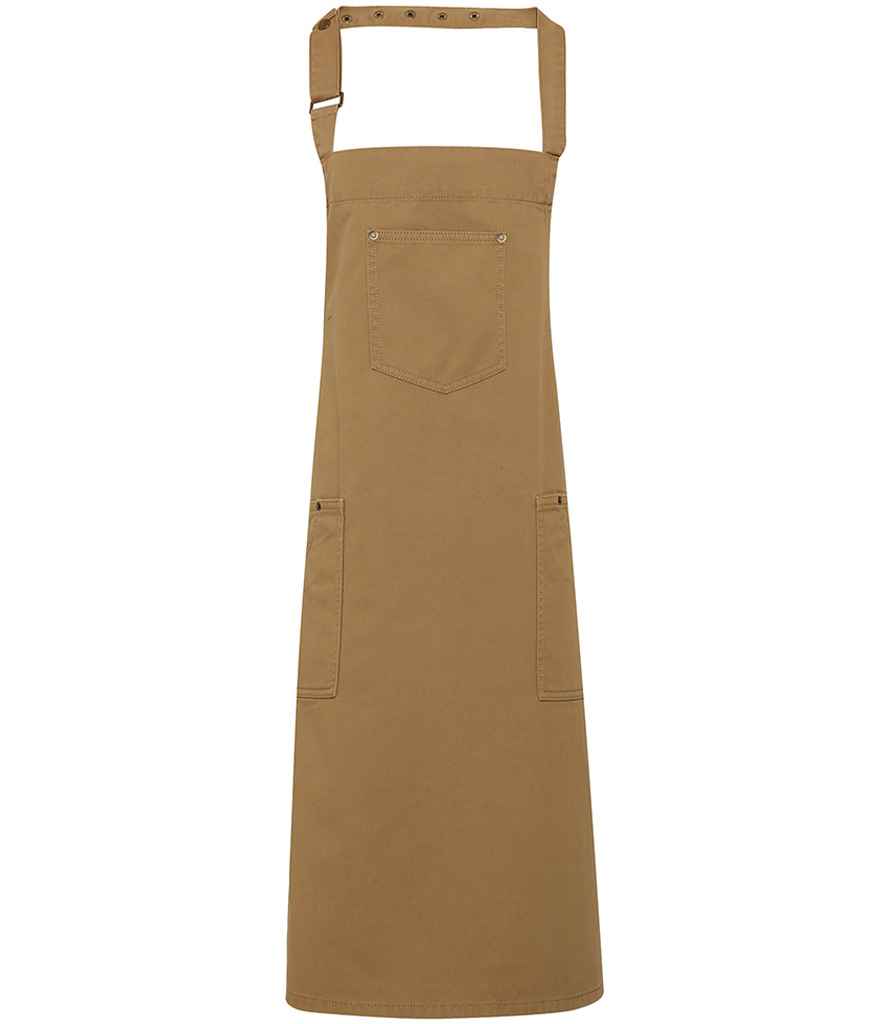 Premier Premier Cotton Chino Bib Apron Khaki