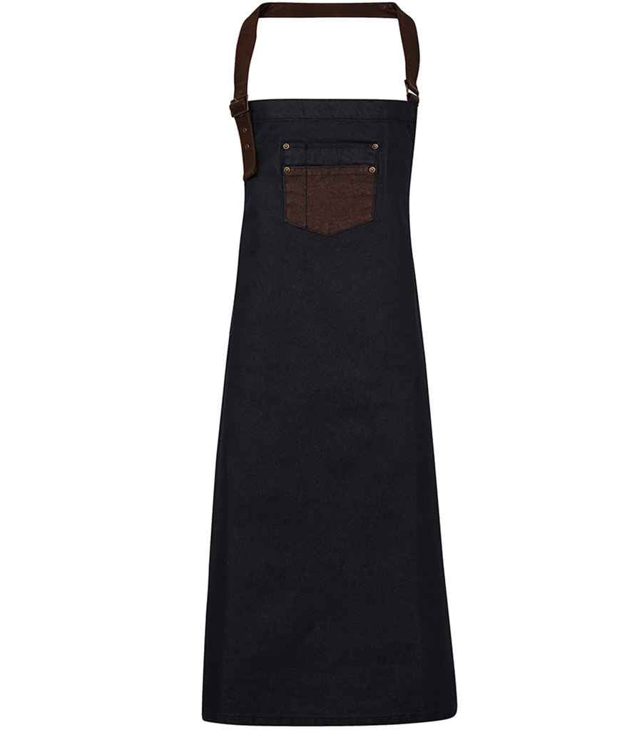 Premier Premier Division Bib Apron Indigo Denim/Brown Denim