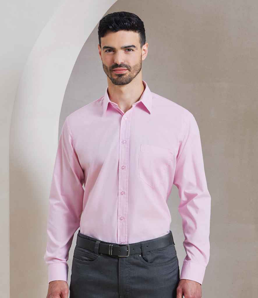 Premier Premier Long Sleeve Poplin Shirt Pink