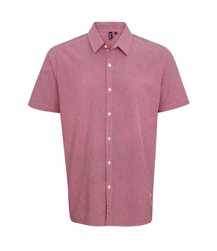 Premier Premier Gingham Short Sleeve Shirt Red/White