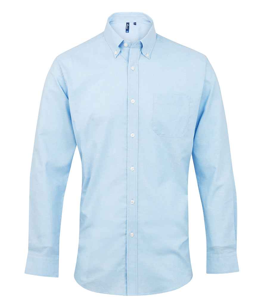 Premier Premier Signature Long Sleeve Oxford Shirt Light Blue