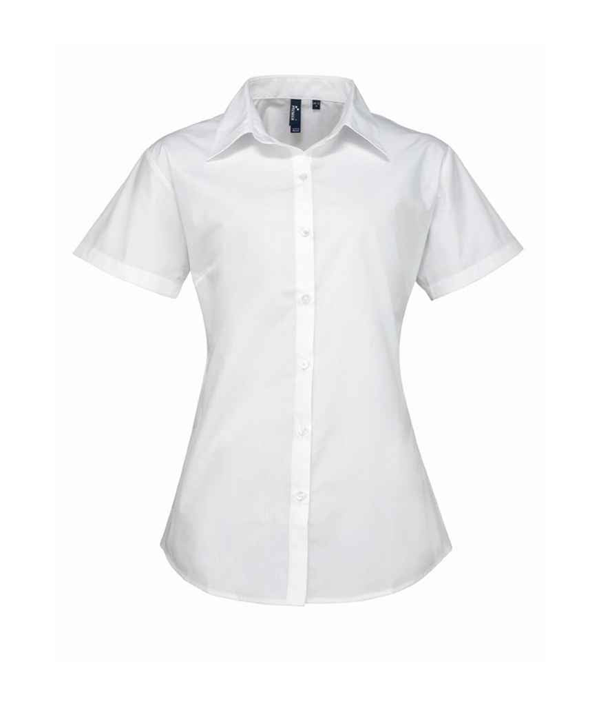 Premier Premier Ladies Supreme Short Sleeve Poplin Shirt White