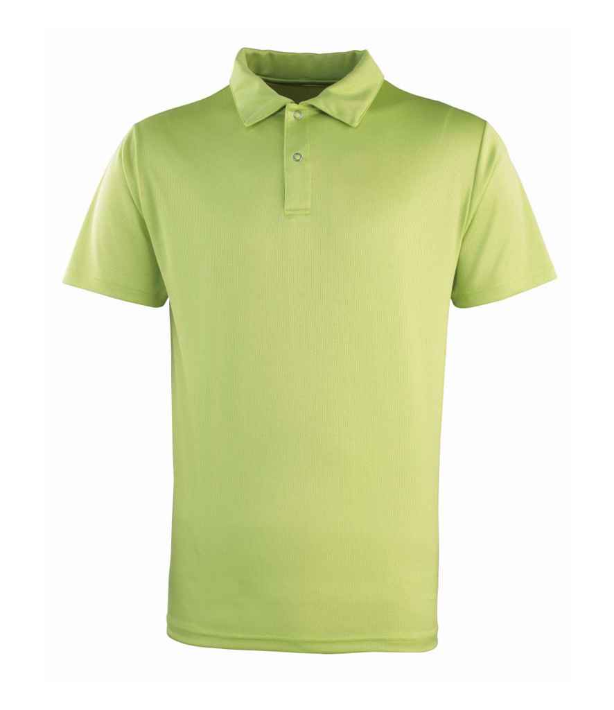 Premier Premier Coolchecker® Stud Piqué Polo Shirt Lime Green