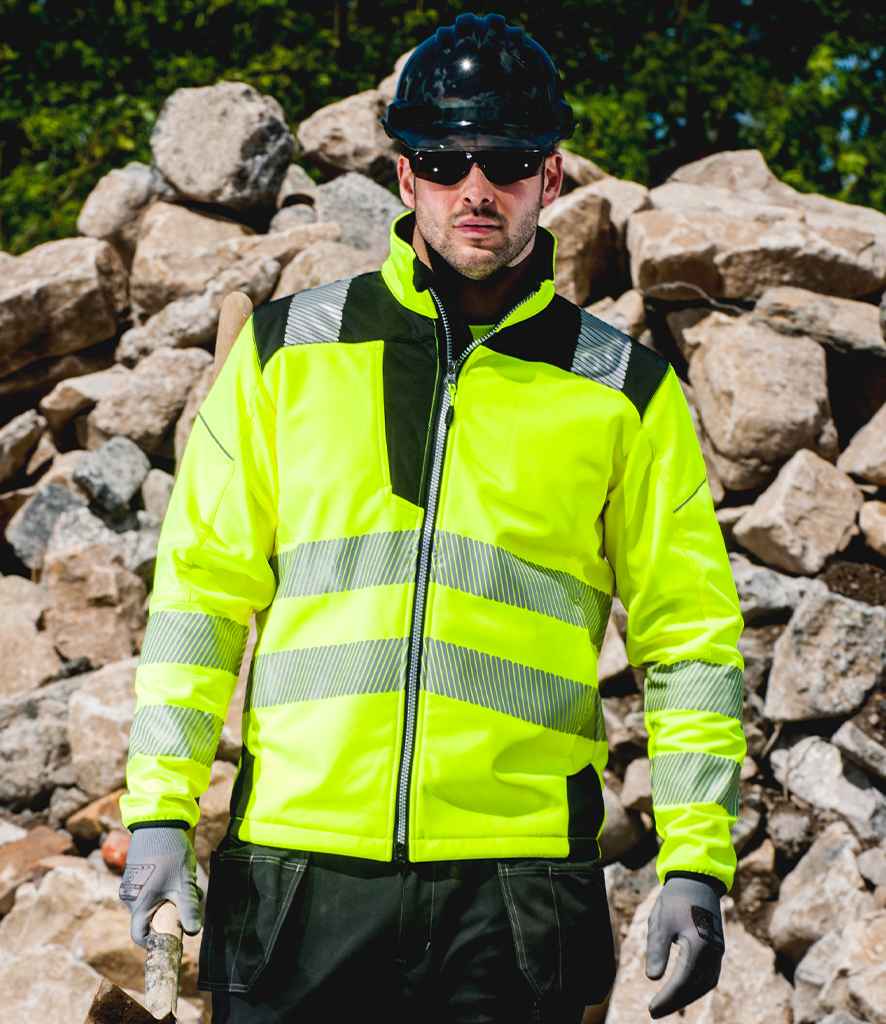 Portwest PW3 Hi-Vis Soft Shell Jacket - model image