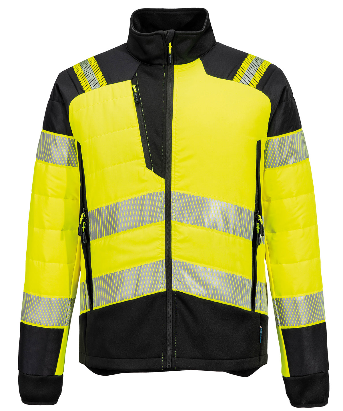Portwest PW3 Hi-vis hybrid baffle jacket (T170) Yellow/Black