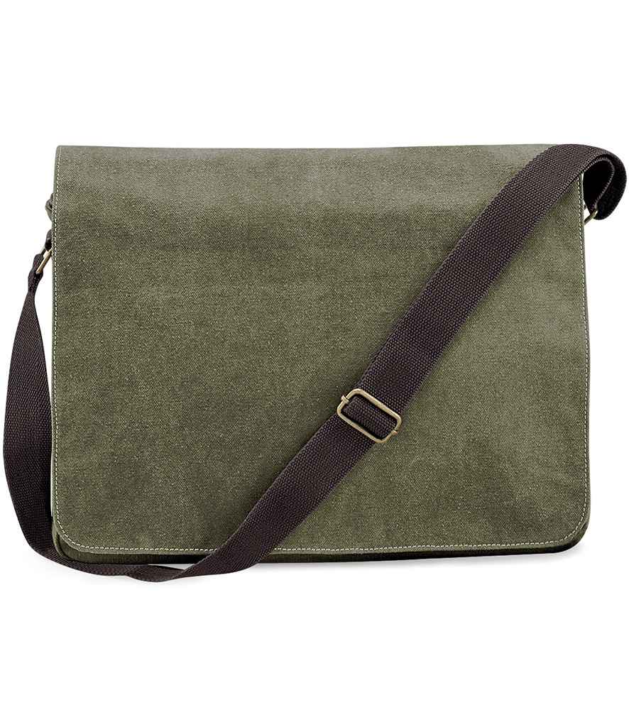 Quadra Quadra Vintage Canvas Despatch Bag Vintage Military Green