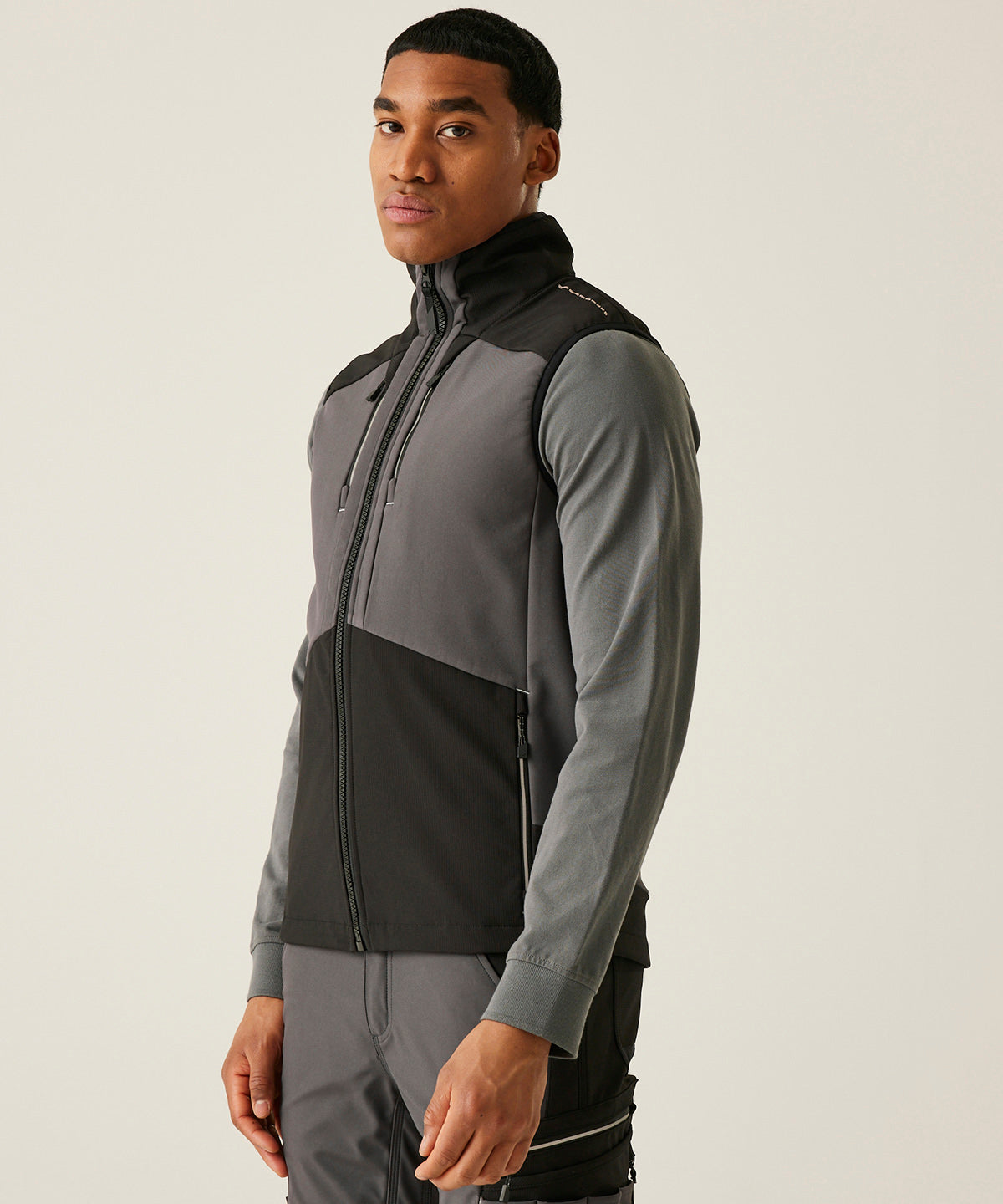 Regatta Professional 4-Tex stretch 3-layer softshell bodywarmer Slate Grey/Black