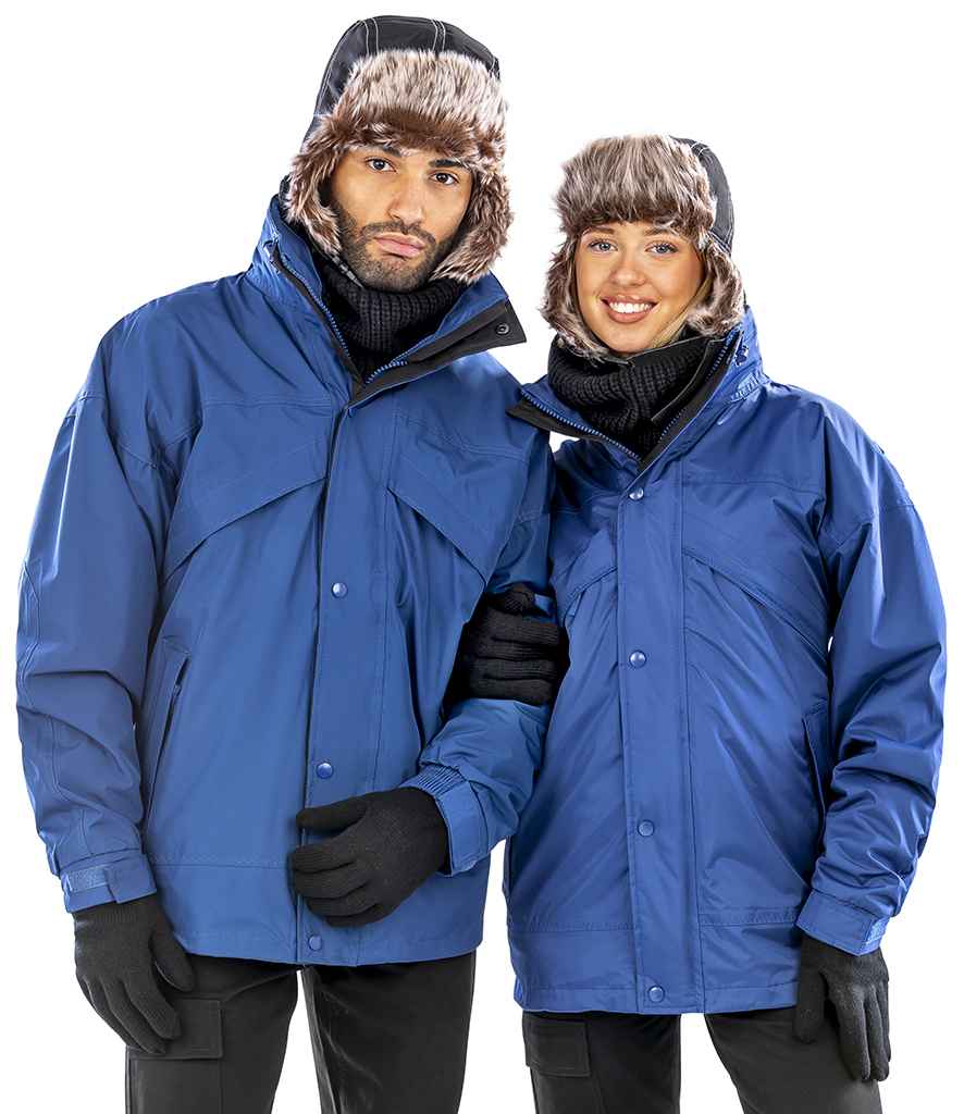 Result 3-in-1 Waterproof Zip and Clip Fleece Lined Jacket