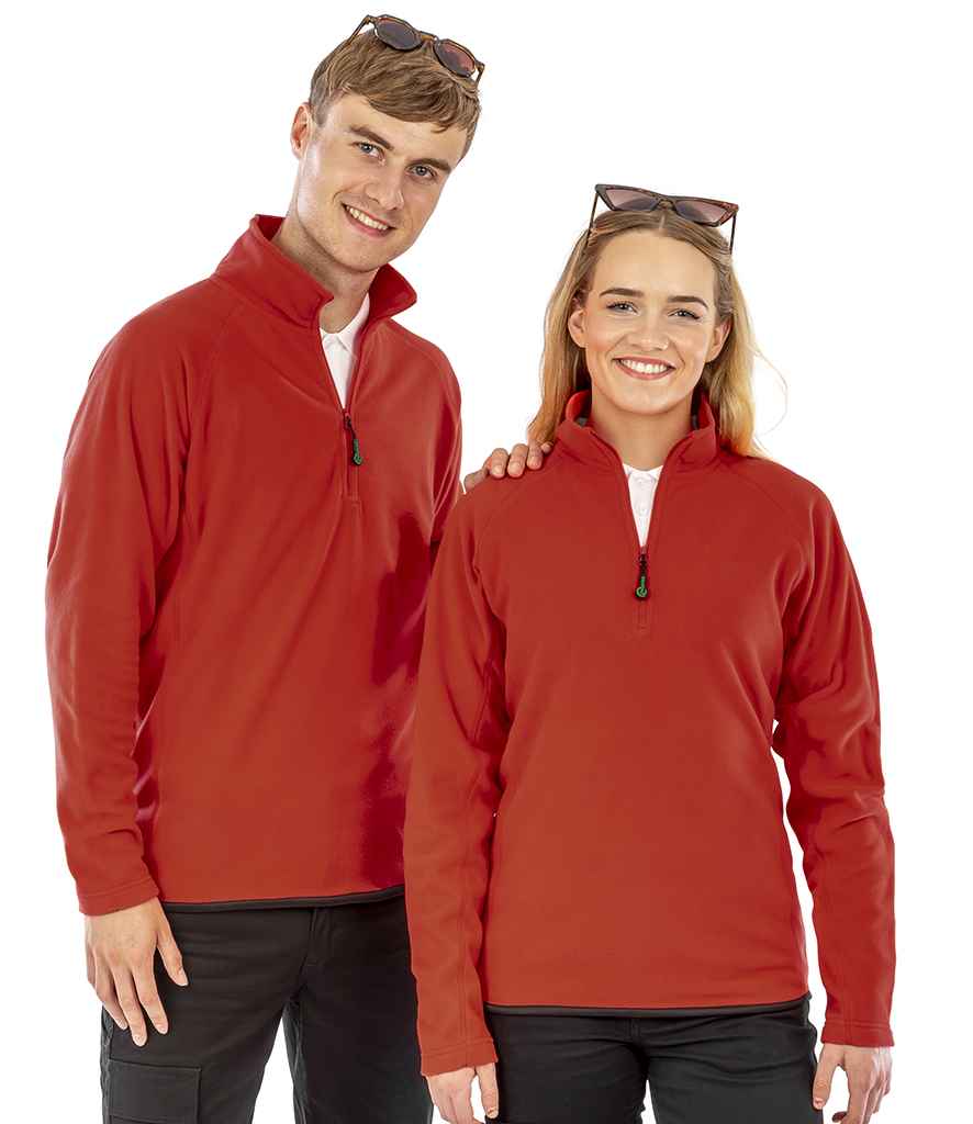 Result Recycled Zip Neck Micro Fleece - model image