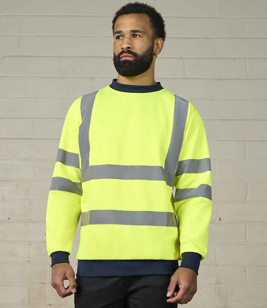 Pro RTX High Visibility Pro RTX High Visibility Two Tone Sweatshirt Yellow/Navy