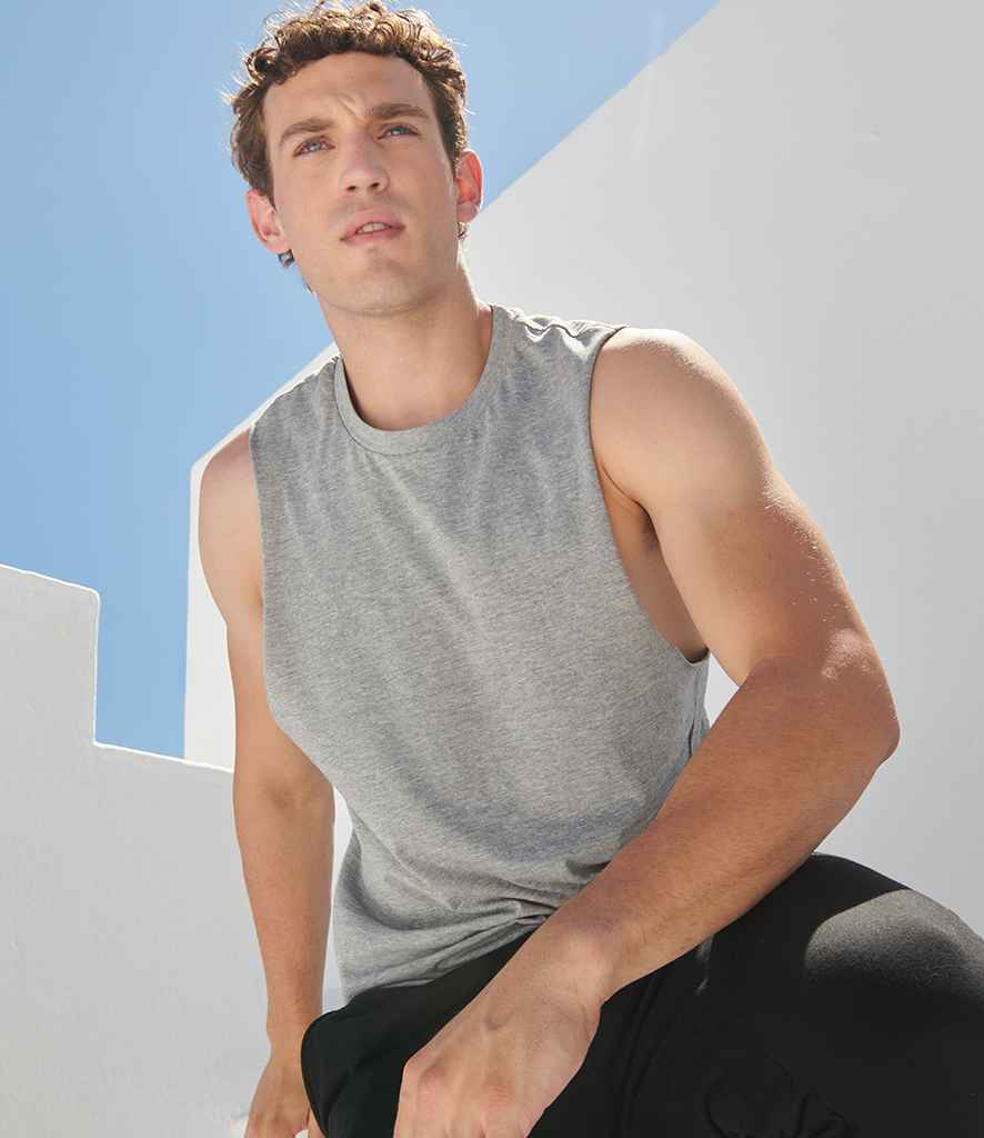 SF Clothing High Neck Vest - Heather Grey