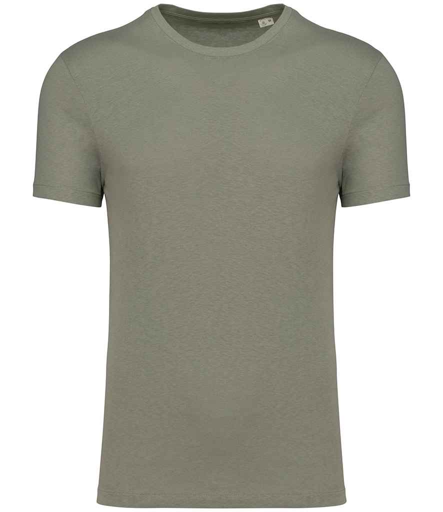 Spasso Unisex Organic Cotton Linen Blend T-Shirt - Almond Green