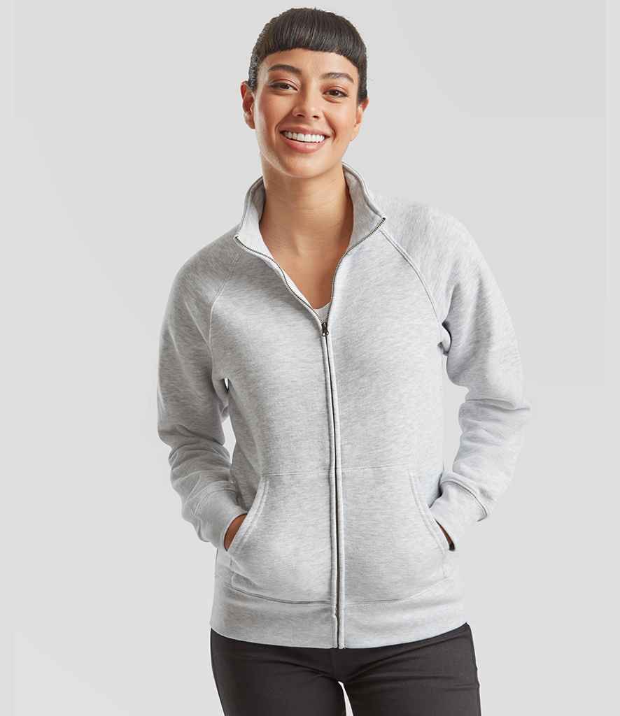 Fruit of the Loom Fruit of the Loom Premium Lady Fit Sweat Jacket Heather Grey