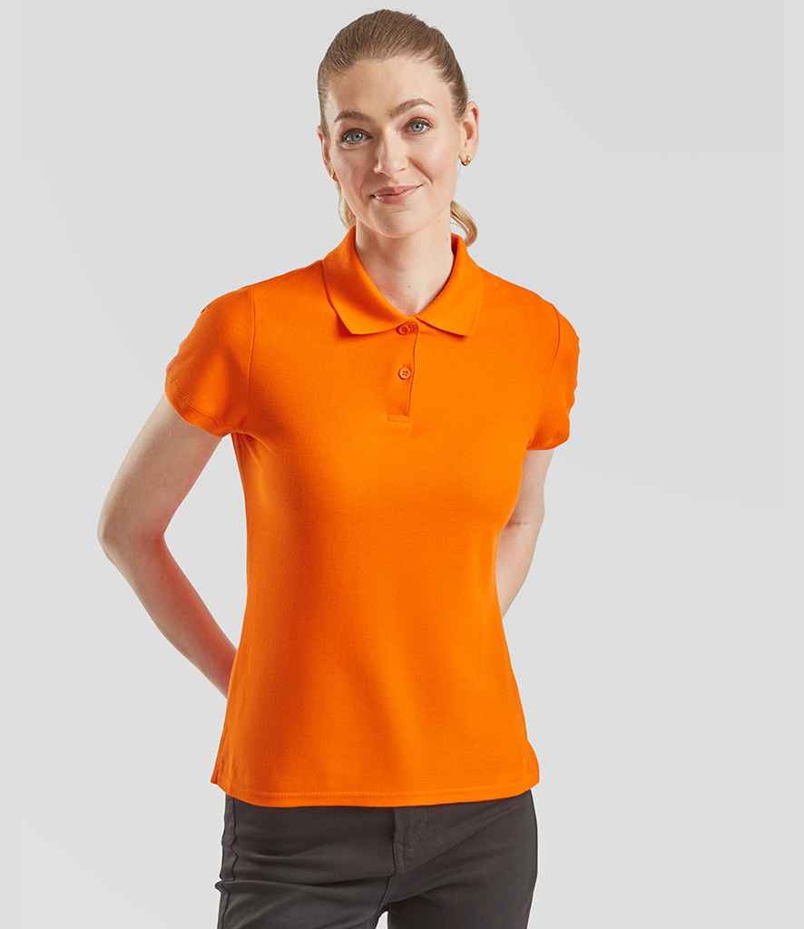 Fruit of the Loom Fruit of the Loom Lady-Fit Premium Cotton Piqué Polo Shirt Orange