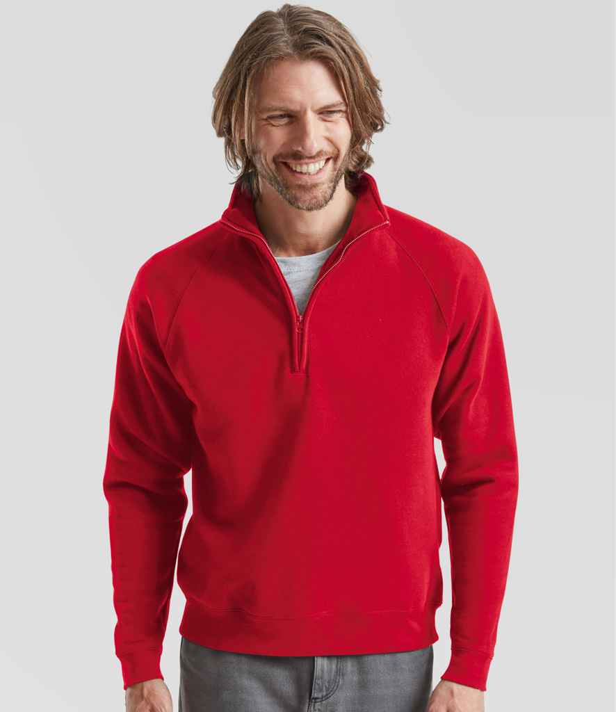 Fruit of the Loom Premium Zip Neck Sweatshirt