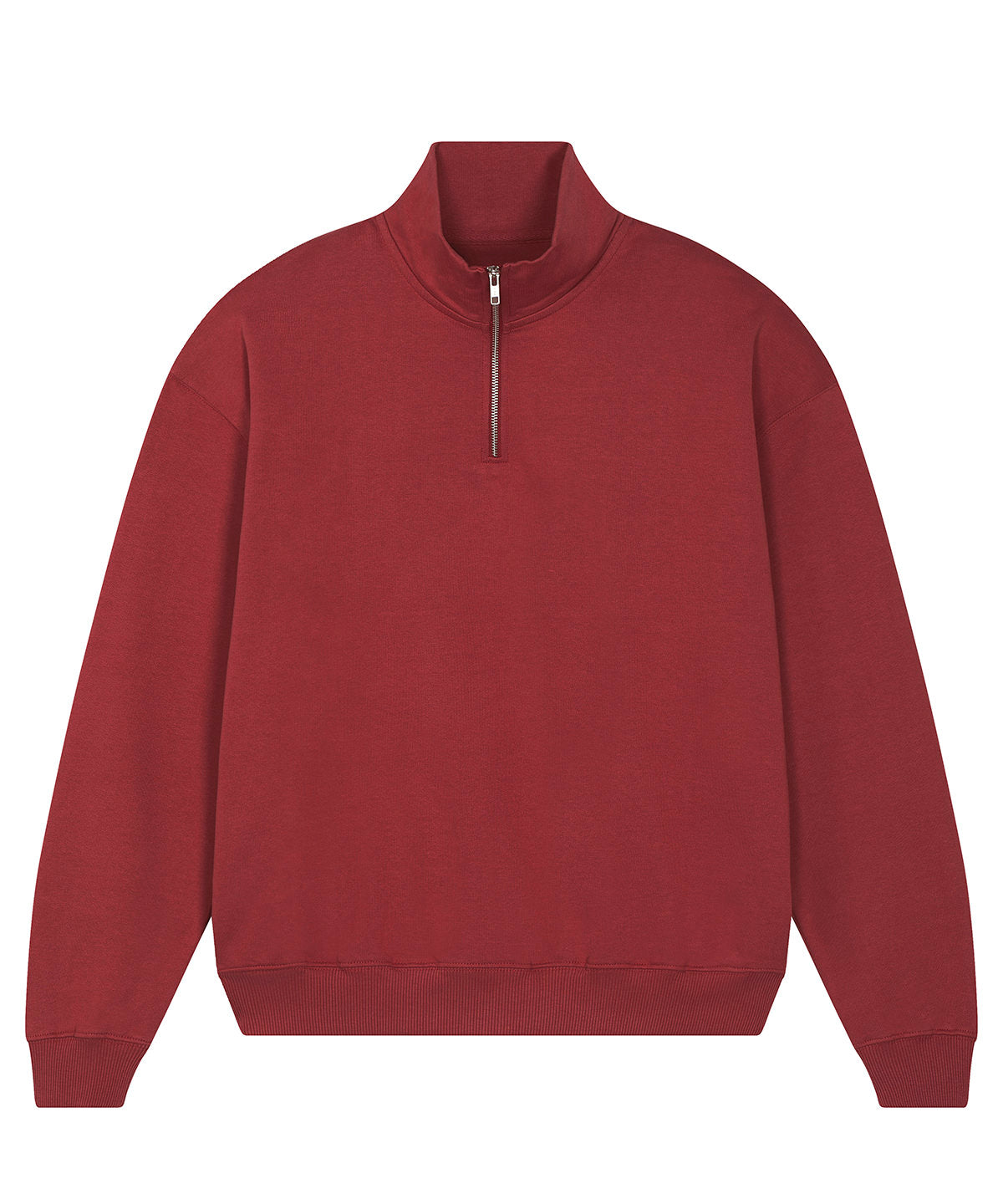 Stanley/Stella Unisex Miller dry 1/4 zip sweatshirt (STSU795) Red Earth