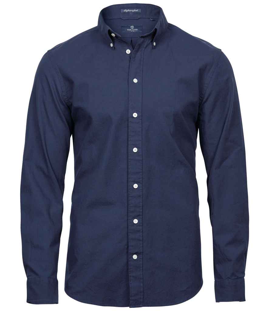 Tee Jays Tee Jays Perfect Long Sleeve Oxford Shirt Navy