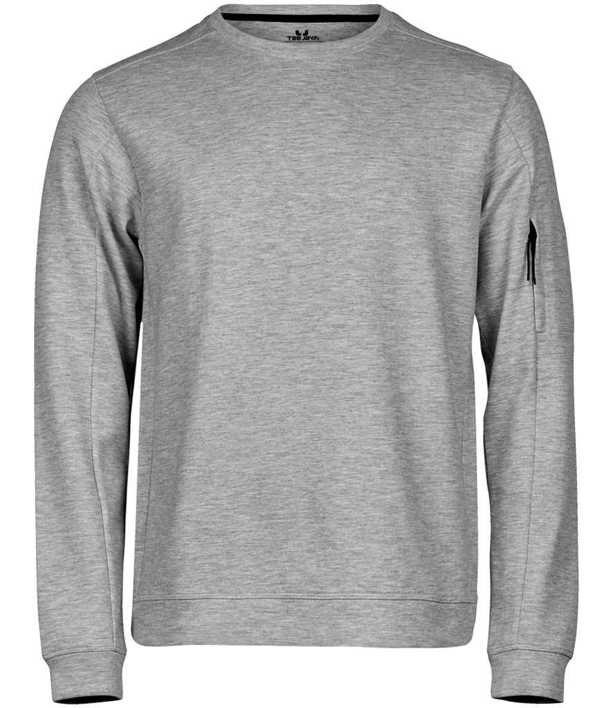 Tee Jays Tee Jays Athletic Crew Neck Sweatshirt Heather Grey