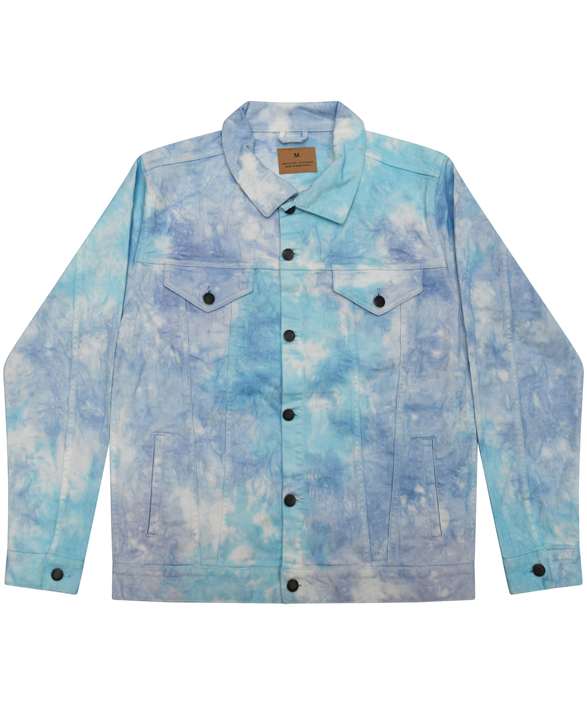 Colortone Tie-dye denim jacket Lagoon