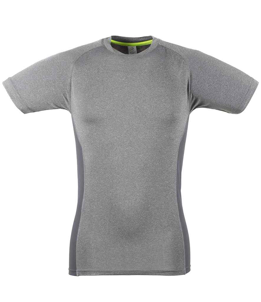Tombo Tombo Slim Fit T-Shirt Grey Marl/Grey