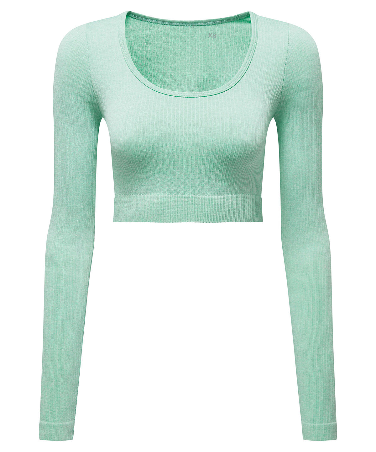 TriDri Women's TriDri® ribbed seamless 3D fit" crop top" Peppermint Melange