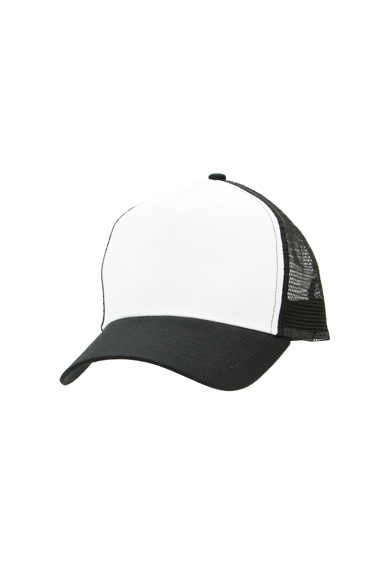 Uneek Snapback Trucker Cap White/Black