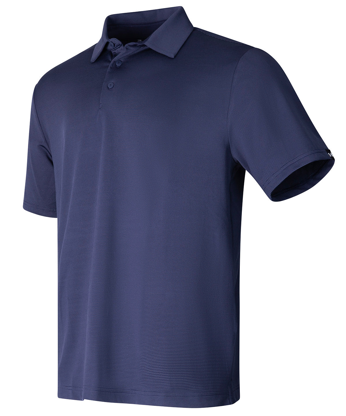 Under Armour UA playoff 3.0 stripe polo LB – microstripe Midnight Navy/White/Midnight Navy