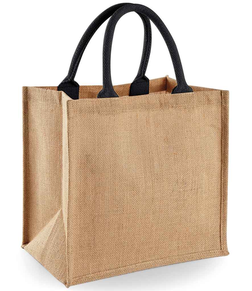 Westford Mill Westford Mill Jute Midi Tote Bag Natural/Black