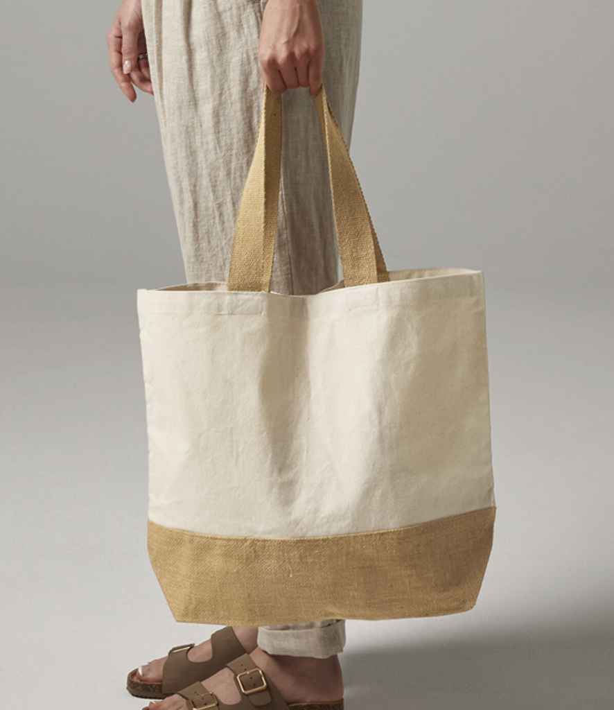 Westford Mill Westford Mill Jute Base Canvas Tote Bag