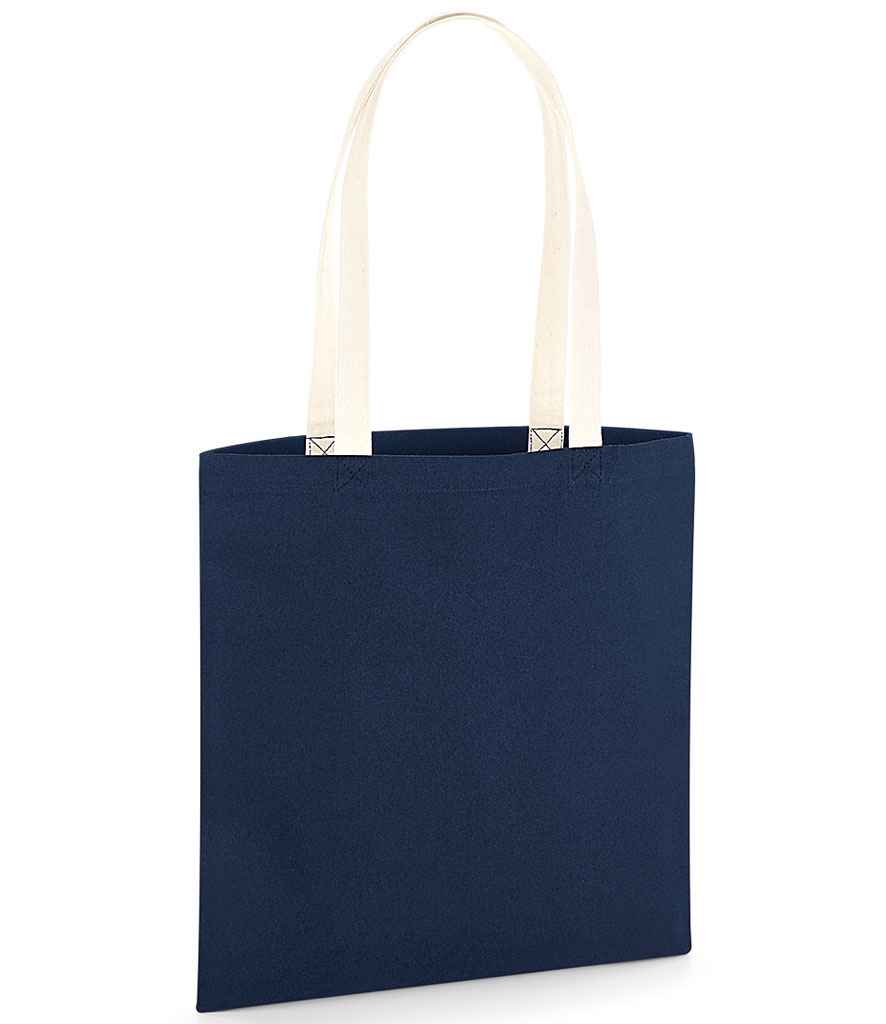 Westford Mill Westford Mill EarthAware® Organic Bag For Life - Contrast Handles French Navy/Natural