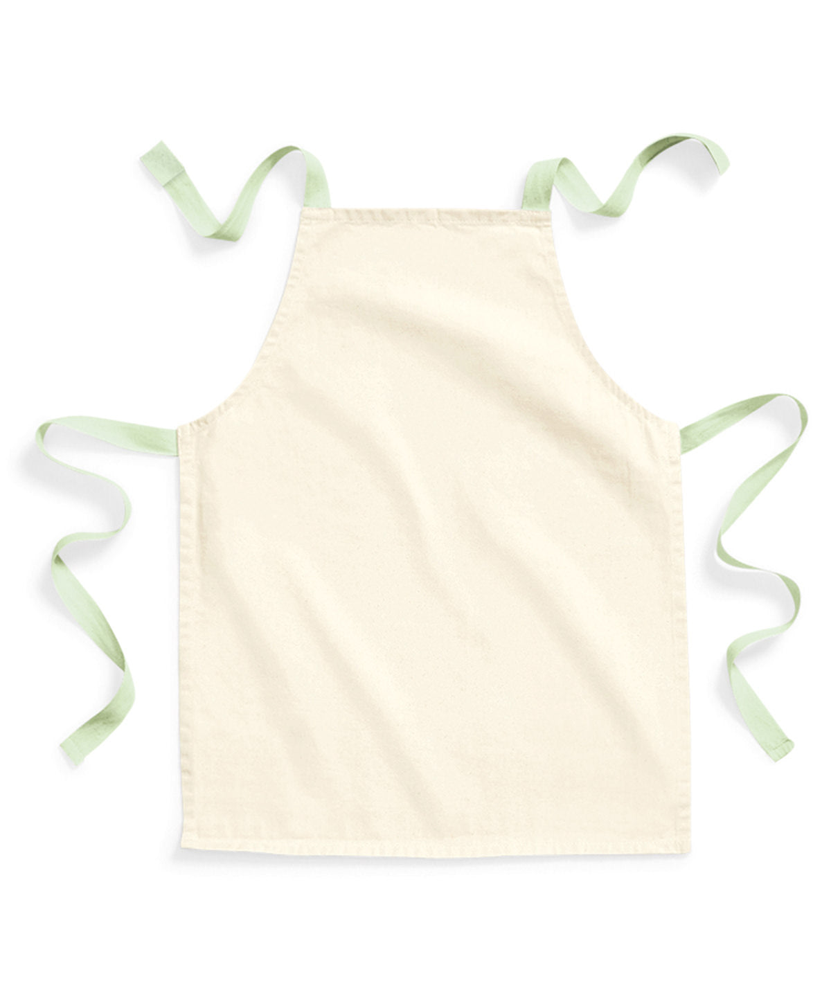 Westford Mill Fairtrade cotton junior craft apron Natural/Pistachio